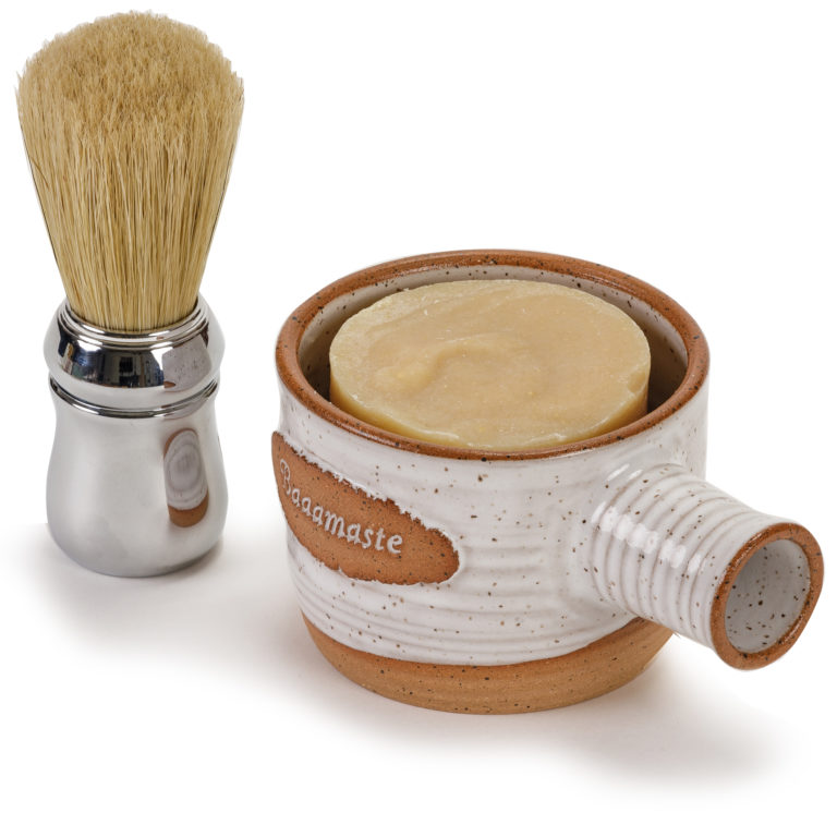 Men’s Shave Mug Set- 2 soaps & boar hair brush