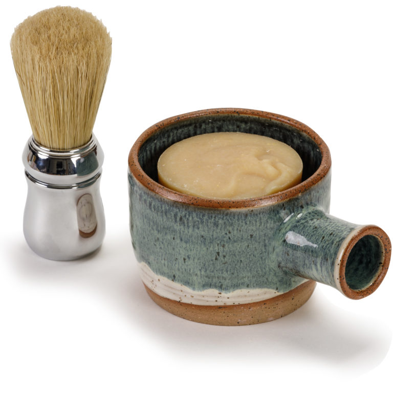 Men’s Shave Mug Set- 2 soaps & boar hair brush