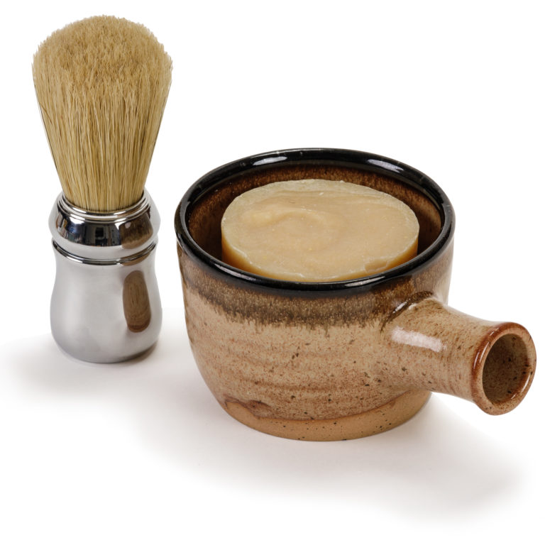 Men’s Shave Mug Set- 2 soaps & boar hair brush